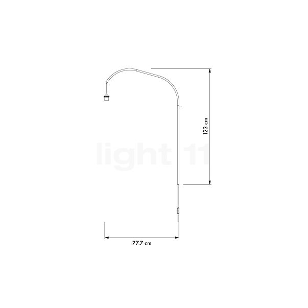 Umage Willow single blanc - vue en coupe