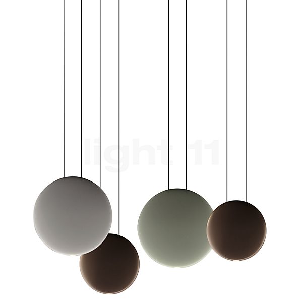 Vibia Cosmos 2515, lámpara de suspensión LED 4 focos