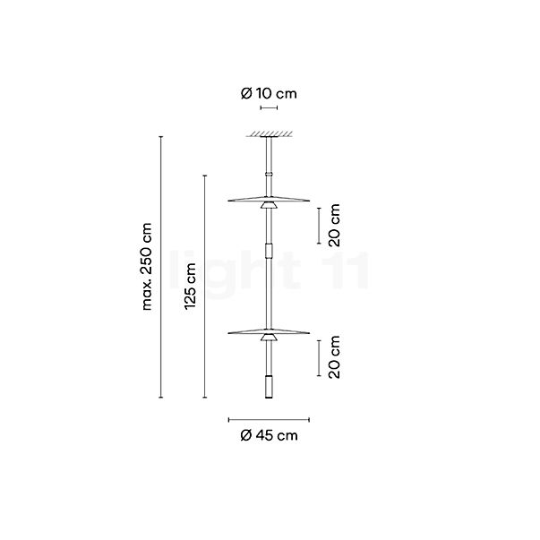 Vibia Flamingo Mini 1590 Hanglamp LED Casambi schets