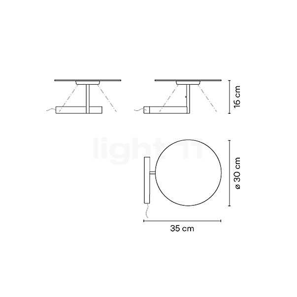 Vibia Flat 5965 Lampada da tavolo LED grigio - vista in sezione