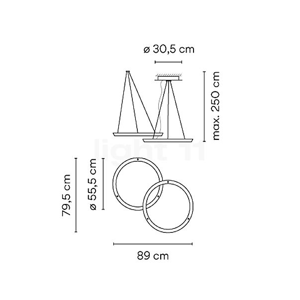 Vibia Halo Circular Pendelleuchte LED 2-flammig Casambi Skizze