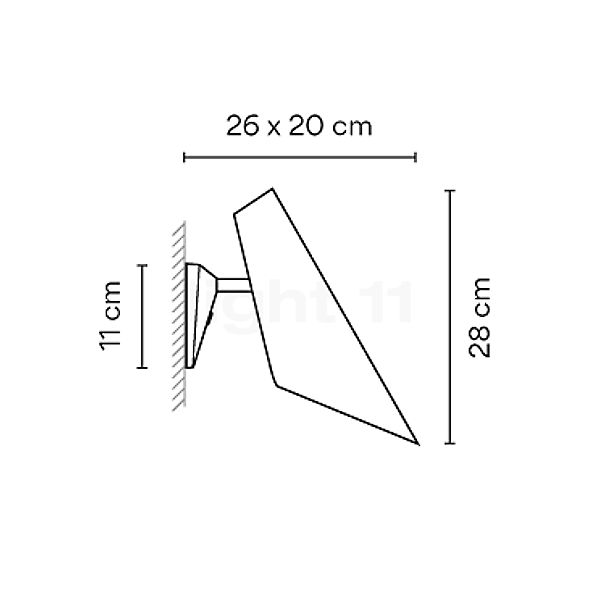 Vibia I.cono 0720 Wandleuchte weiß , Auslaufartikel Skizze