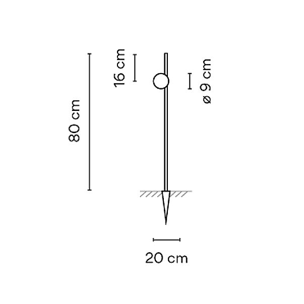 Vibia Bollards Buy Vibia June Bollard Light LED with Earth Piece at