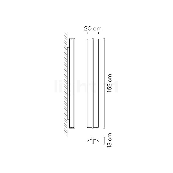 Vibia Kontur Applique LED 162 cm - casambi - vue en coupe