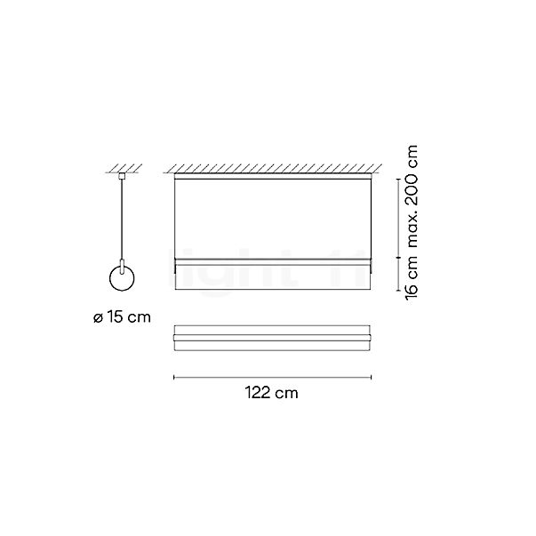 Vibia Kontur Hanglamp LED ø15 cm 122 cm - casambi schets