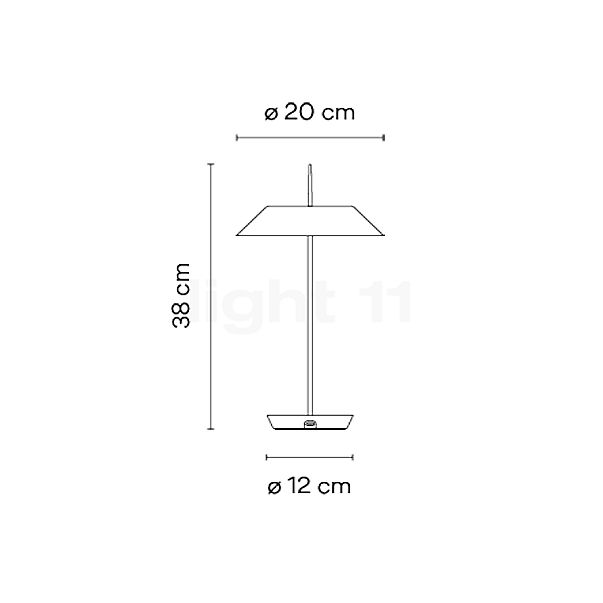 Vibia Mayfair Mini 5495 Acculamp LED wit schets