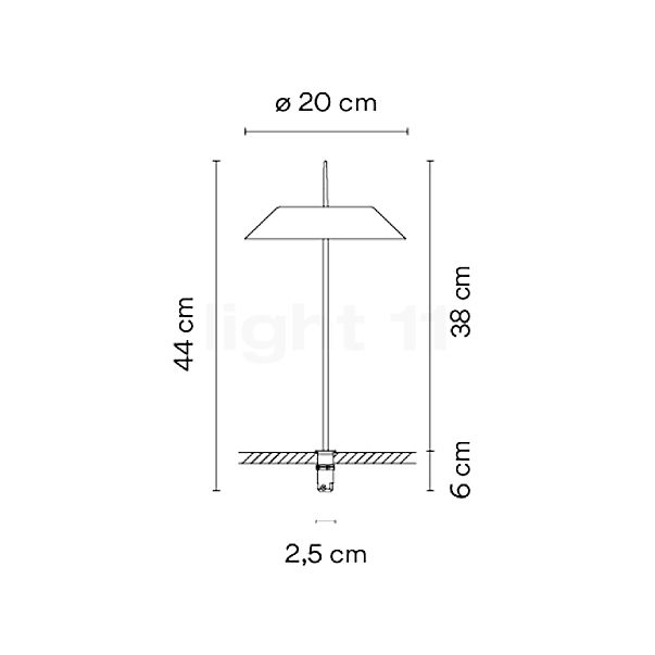 Vibia Mayfair Mini 5497 Tischleuchte LED rot - schaltbar , Lagerverkauf, Neuware Skizze