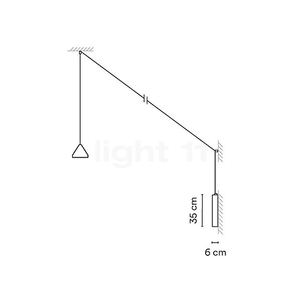 Vibia North Pendant Light LED for Wall Mounting blue - ø16 cm sketch