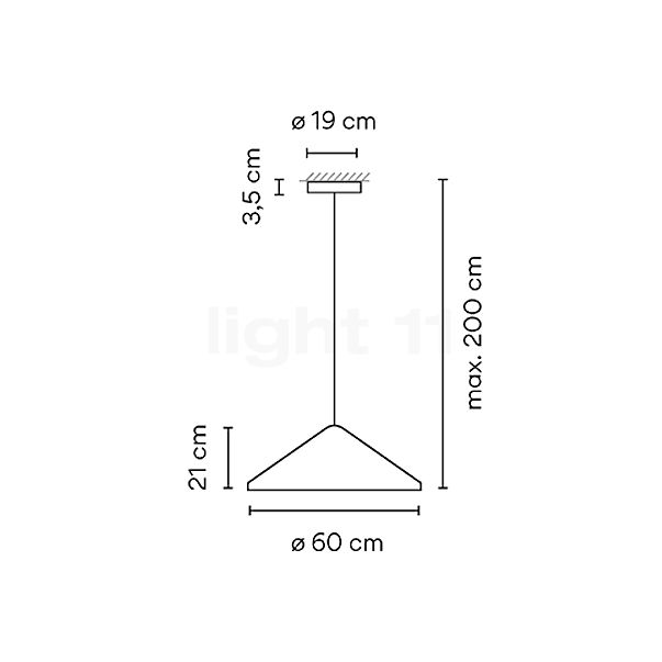 Vibia North Pendel LED blå - ø60 cm - casambi skitse