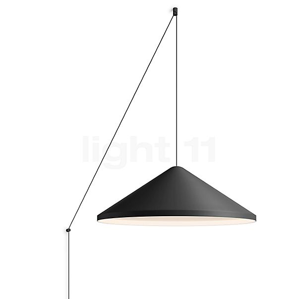 Vibia North, lámpara de suspensión LED para montaje en pared negro - ø60 cm
