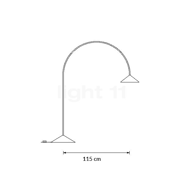 Vibia Out Floor Lamp LED anthracite - casambi - with base sketch