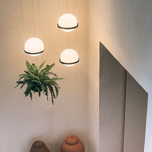 Vibia Palma 3724 Suspension LED - avec pot à plantes graphite - 40 cm - casambi