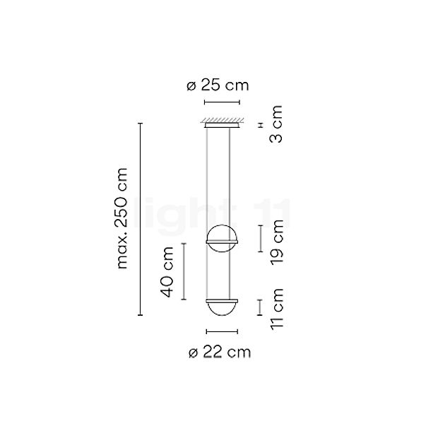 Vibia Palma Hanglamp LED met bloempot grafiet - 40 cm - casambi schets