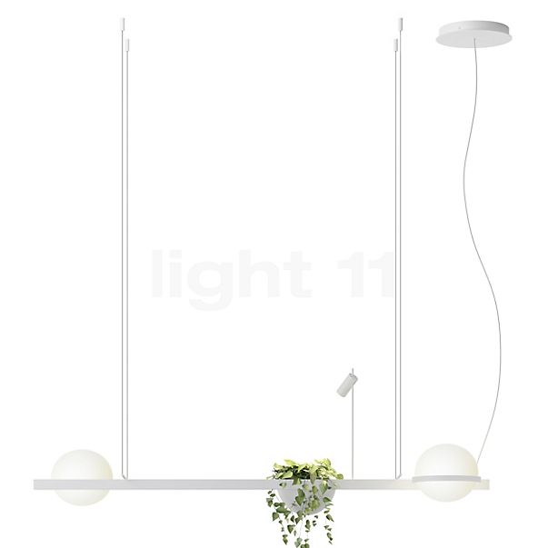 Vibia Palma Pendel LED lineært - 3-flammer hvid - Casambi