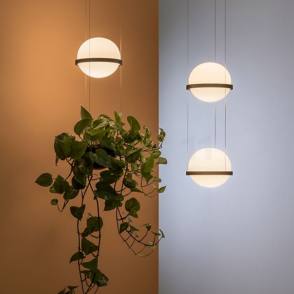 Vibia Palma, lámpara de suspensión LED 2 focos blanco - 70 cm