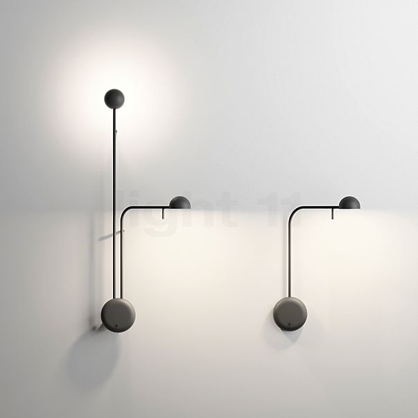 Vibia Pin Applique LED 2 foyers noir - gauche