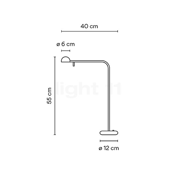 Vibia Pin Bordlampe LED cremet - 40 cm skitse