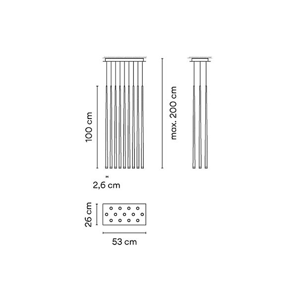 Vibia Slim, 13 focos – Lámpara de suspensión led — imagen 3