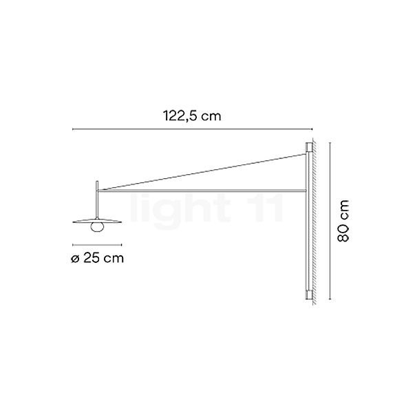 Vibia Tempo 5756 Lampada da parete LED con spina grafite - vista in sezione