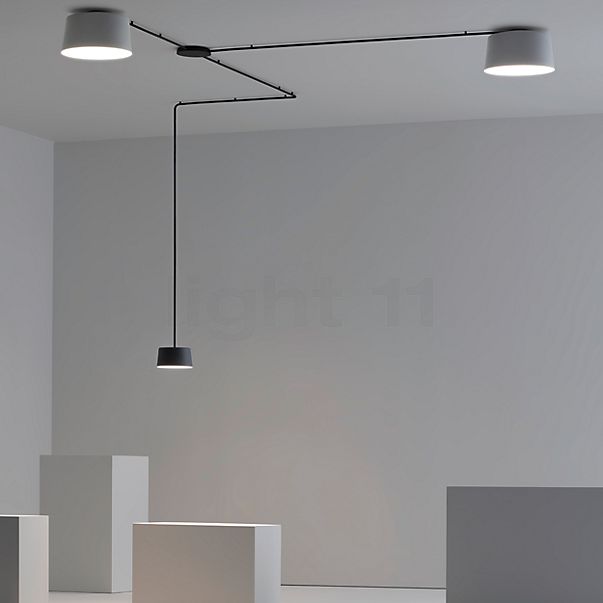 Vibia Tube Ceiling Light LED grey L2 - ø41 cm