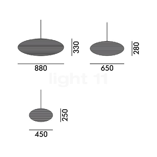 Vitra Akari A Pendant Light oval 21A sketch