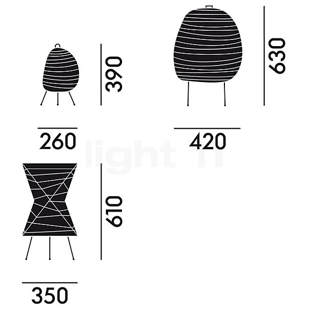 Vitra Akari N Bordlampe 20N skitse