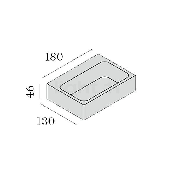 Wever & Ducré Bento 1.3 Applique LED noir - vue en coupe