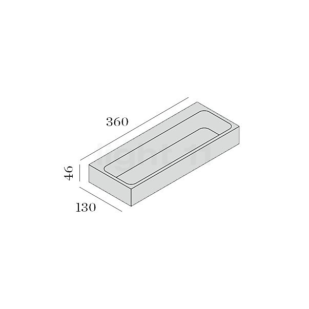 Wever & Ducré Bento 3.6 Lampada da parete LED bianco - vista in sezione