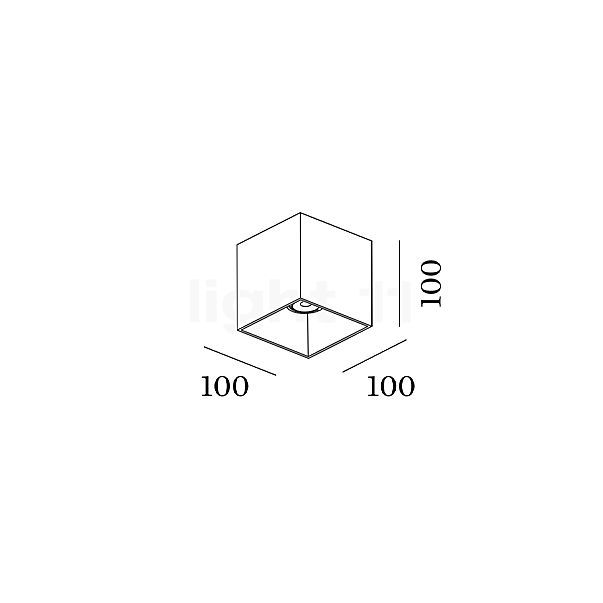 Wever & Ducré Box 1.0 Ceiling Light white matt sketch