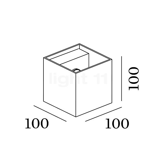 Wever & Ducré Box 1.0 Wandleuchte schwarz Skizze