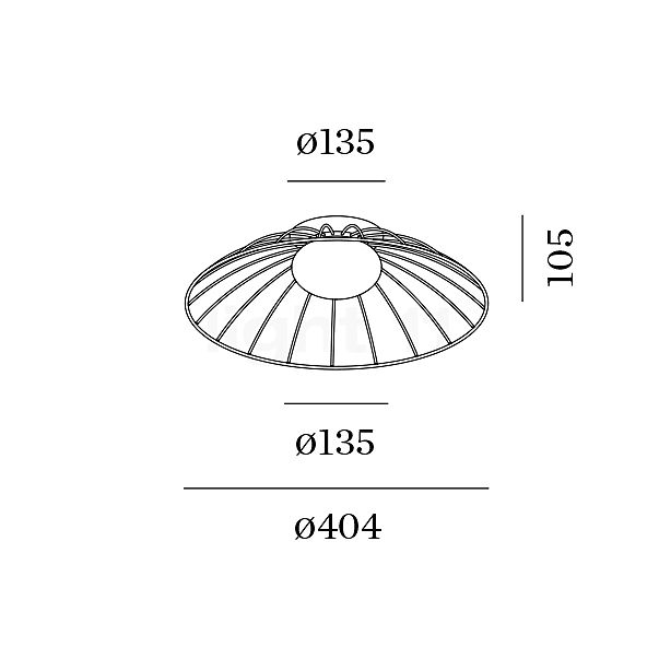 Wever & Ducré Clock Ceiling Light LED black - ø40 cm sketch