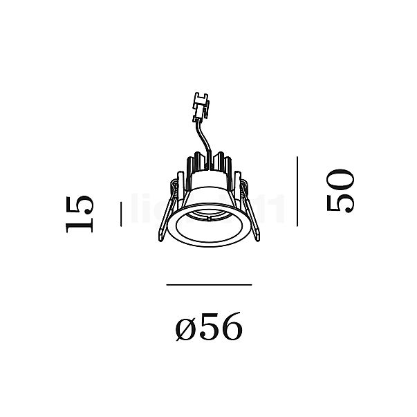 Wever & Ducré Deep Bijou 1.0 Einbaustrahler LED weiß Skizze