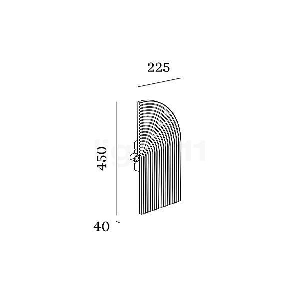 Wever & Ducré Erweiterung für Tapis 3.0 grau Skizze