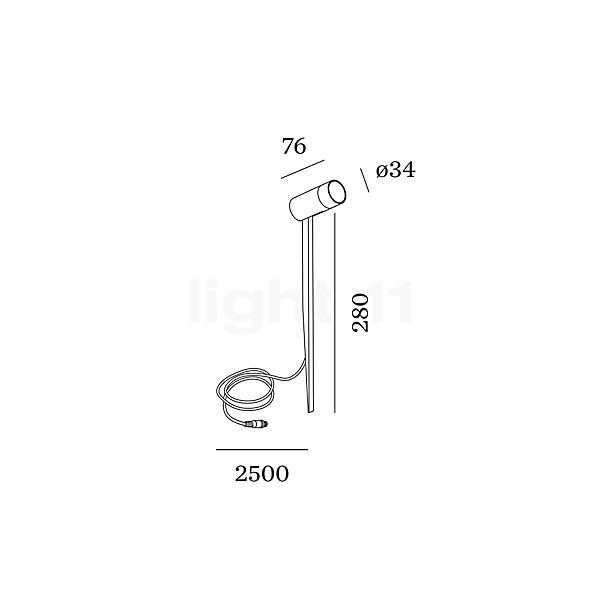 Wever & Ducré Geo 1.0 Spotlight LED without Ballasts bronze sketch