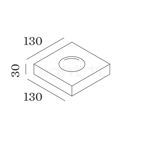 Wever & Ducré Leens 2.0 Wandleuchte LED aluminium Skizze