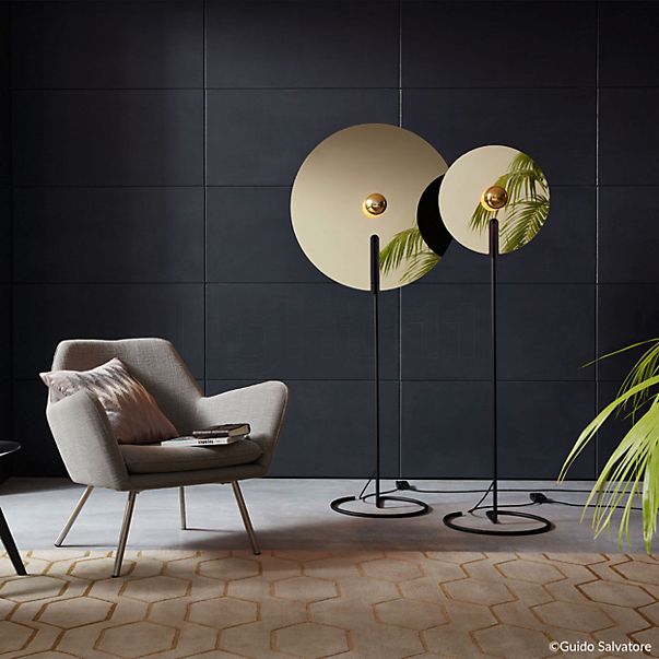 Wever & Ducré Mirro Floor Lamp chrome, ø45 cm