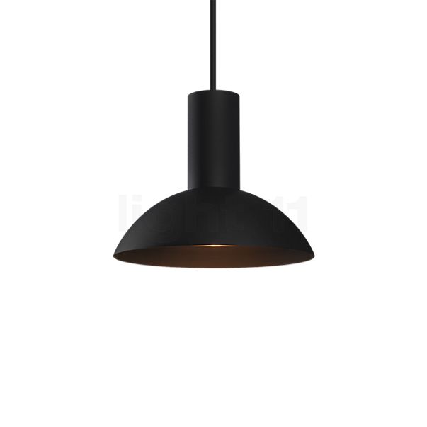 Wever & Ducré Odrey 1.7, lámpara de suspensión florón negro/pantalla negro