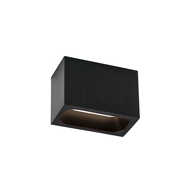 Wever & Ducré Pirro Opal 2.0, lámpara de techo LED negro