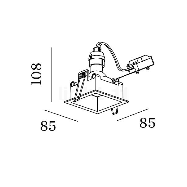 Wever & Ducré Plano 1.0 Recessed Spotlight IP44 white sketch