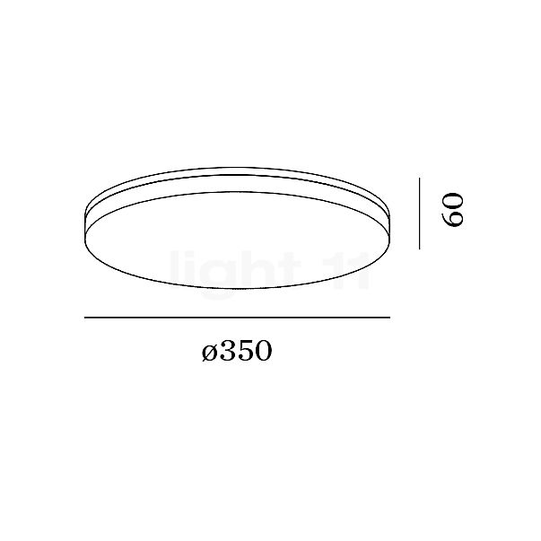 Wever & Ducré Rob Ceiling Light LED IP44 white - ø35 cm sketch