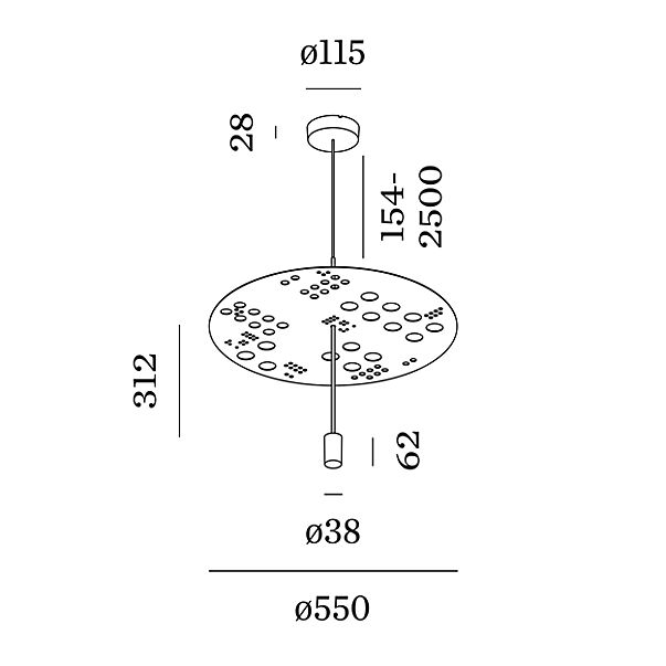 Wever & Ducré Shedda Fractal 1.0 – Lámpara de suspensión led — imagen 3
