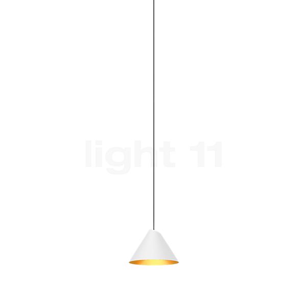 Wever & Ducré Shiek 1.0 LED abat-jour blanc/doré, cache-piton blanc