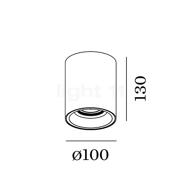 Wever & Ducré Solid 1.0 Spot LED gold/black - 2,700 K sketch