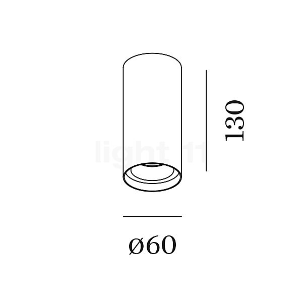 Wever & Ducré Solid Petit 1.0 Spot LED wit schets