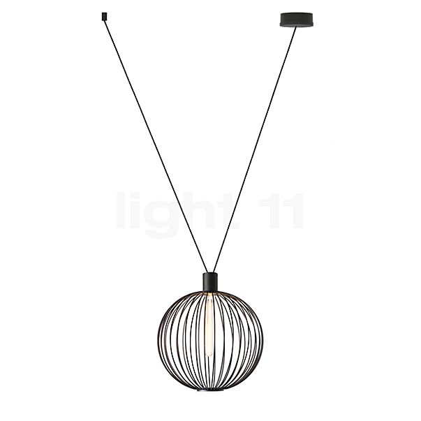 Wever & Ducré Wiro Pendant Light decentralized Globe, black, ø30 cm