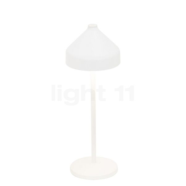 Zafferano Amelie Batterie lampe de table LED blanc