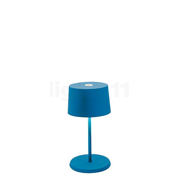 Zafferano Olivia Lampada ricaricabile LED blu - 22 cm