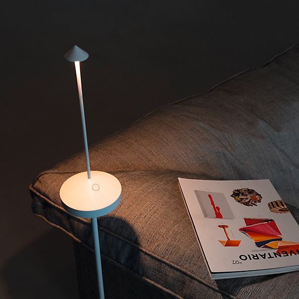 Zafferano Pied pour Pina Lampe rechargeable LED gris foncé