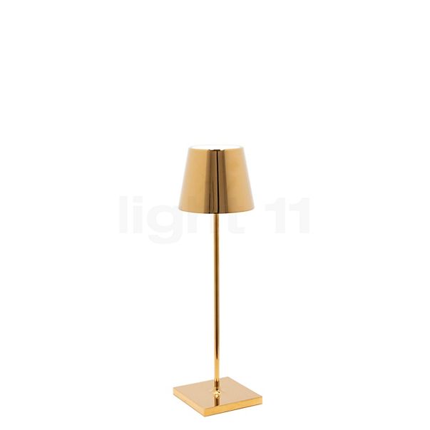 Zafferano Poldina Acculamp LED goud mat - 38 cm