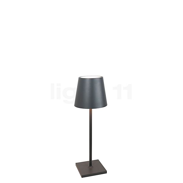 Zafferano Poldina L Desk Trådløs Lampe LED mørkegrå